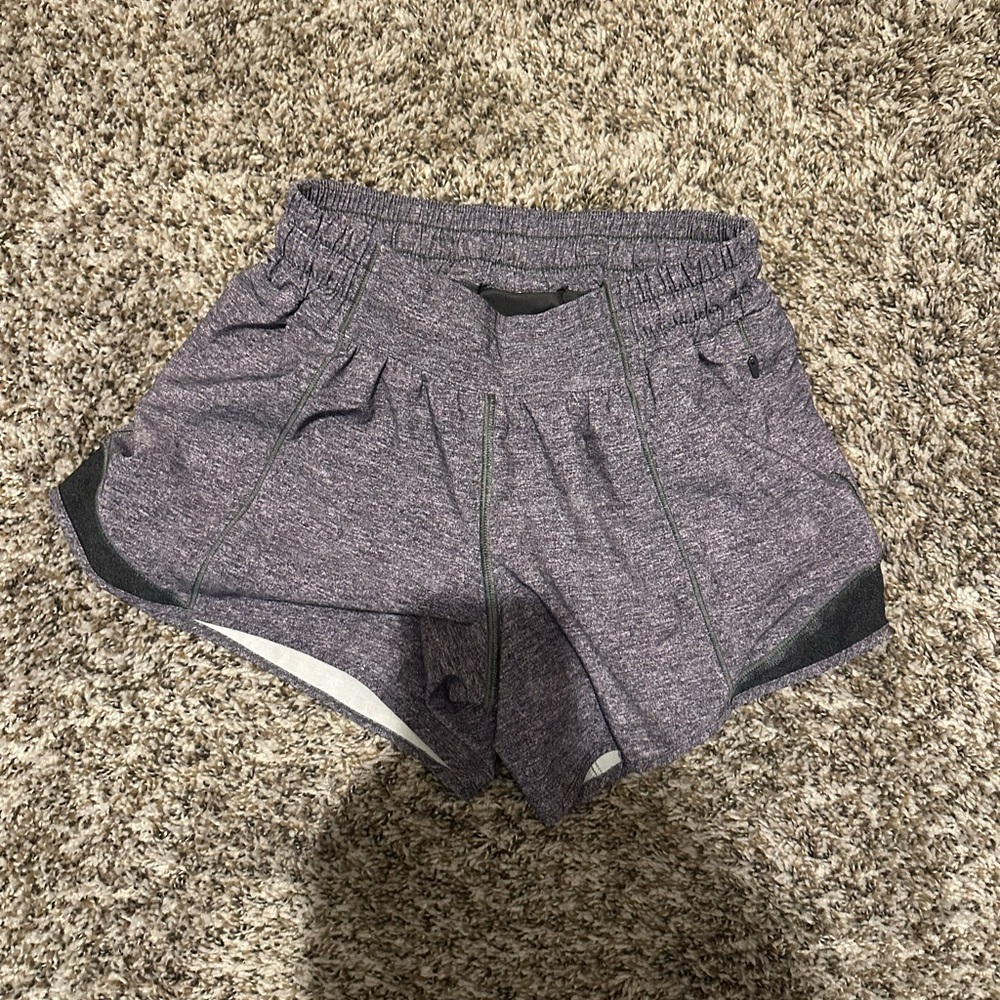 Grey Hotty Hot Lululemon Shorts- size 4, length 4”